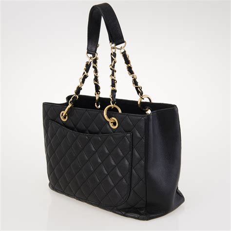 leather chanel tote|chanel large tote bag price.